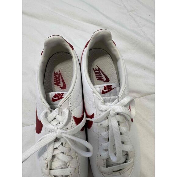 Nike Cortez '72 White Red Swoosh Blue Stripe Lace-Up Sneakers US 11 - Picture 6 of 9